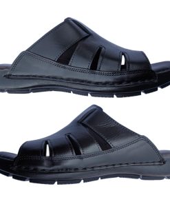 Handcrafted Leather Slippers with Durable PU Sole - R401 5 Handcrafted Leather Slippers with Durable PU Sole – 401