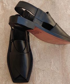 Handmade Kaptaan Chappal (Black) - R433 11 Handmade Kaptaan Chappal (Black) - R43252