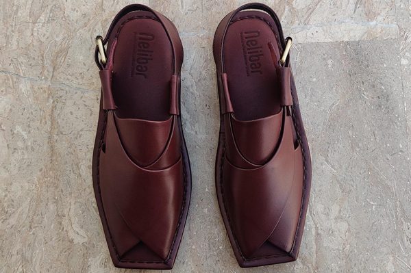 Handmade Kaptaan Chappal (Burgundy) - R43251