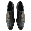 Royal Black Brough Leather Shoes - R688 8 Nelibar - Handmade Leather Brough Shoes - R688