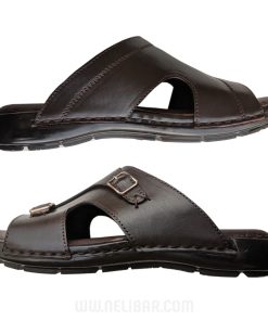 Handcrafted Leather Slippers with Durable PU Sole - 416B 4 Nelibar Handmade Leather Slippers 412A