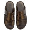 Handcrafted Leather Slippers with Durable PU Sole - R414 6 Nelibar Handmade Leather Slippers 414 Brown