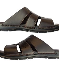 Handcrafted Leather Slippers with Durable PU Sole - R414 5 Nelibar Handmade Leather Slippers 414